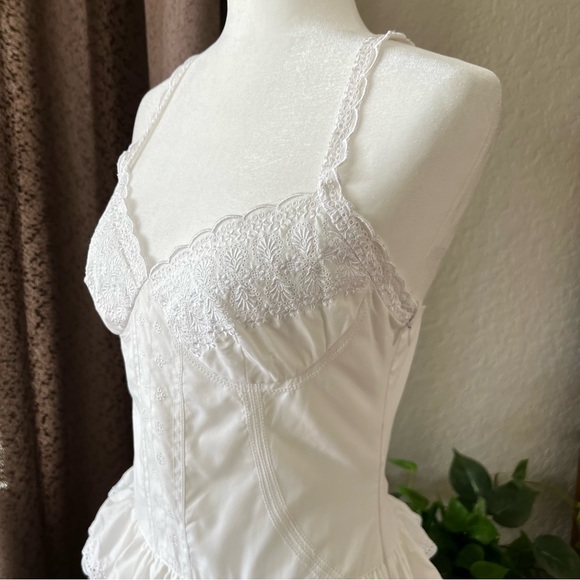 Vintage Betsey Johnson Runway Tiered Eyelet Cotton Lace Dress - Picture 6 of 17